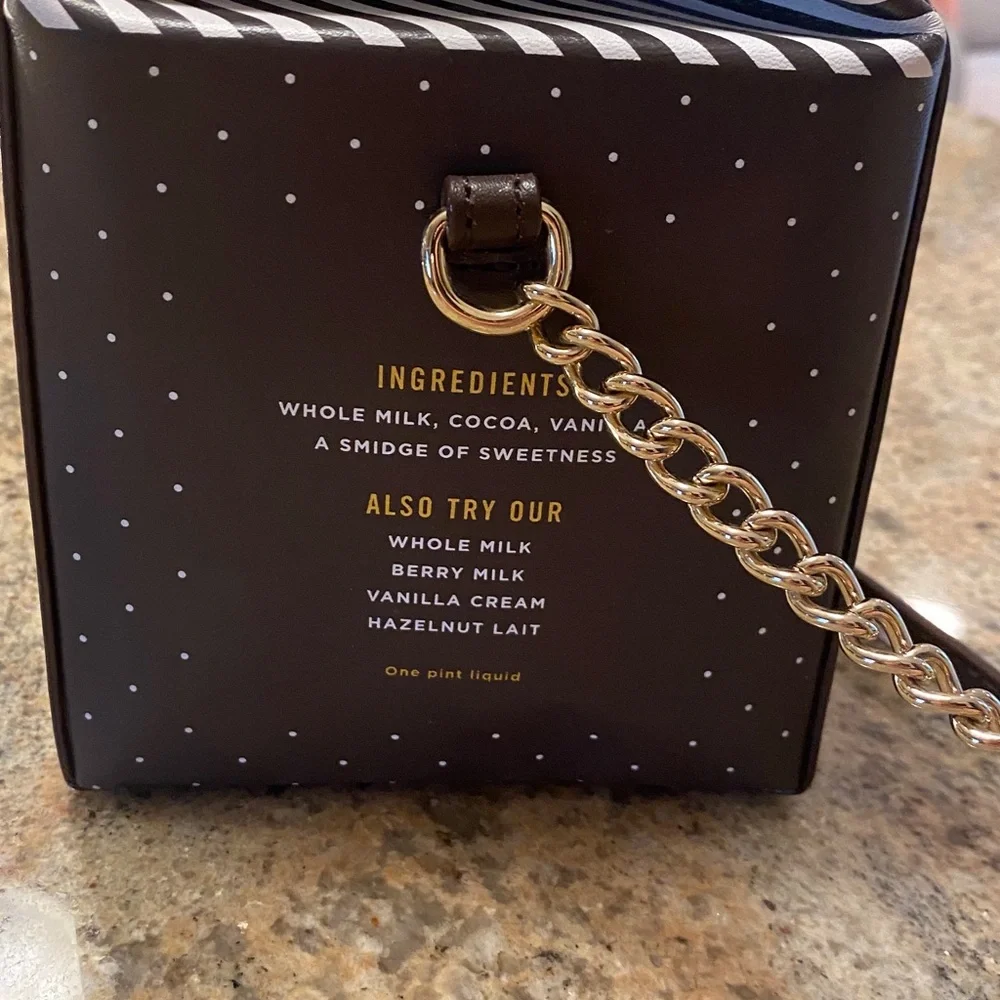 KATE SPADE Chocolate Milk Carton Crossbody Bag crème de la crème pocket book - Picture 6 of 11